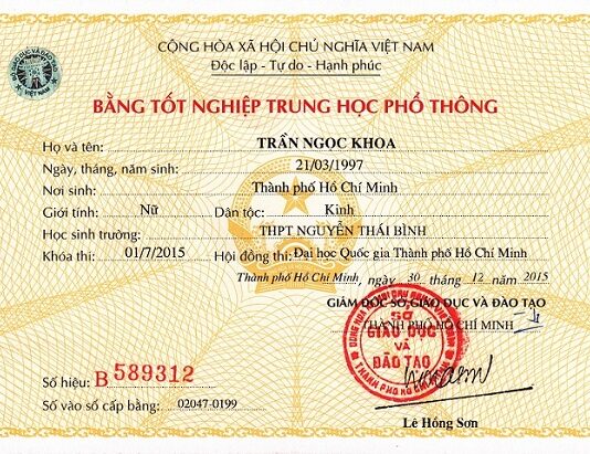 làm bằng cấp ba