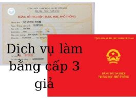 Làm bằng cấp ba giá rẻ