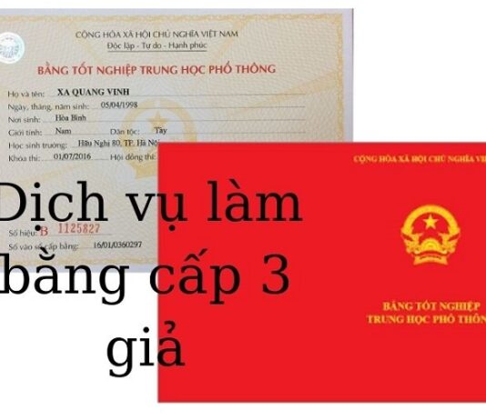 Làm bằng cấp ba giá rẻ