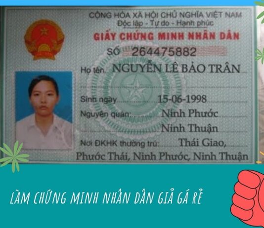 làm cmnd giả lấy ngay